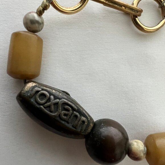 Genuine Gemstone Jasper Mixed Beaded Statement Costume Artisan Estate Necklace - Picture 8 of 12